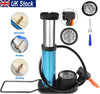 Compact Bicycle Bike Pump mountain Mini Inflator Tyre Tire Air Pressure Gauge UK