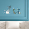 Walplus Cat Mirror Wall Stickers Art Living Room Home Decorations