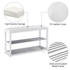 3-Tier Hallway Bench Shoe Rack Stand Seat Organiser With Upholstered Seat White