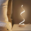 Modern LED Bedside Spiral Table Lamps Creative Design Curved Warm White Light UK