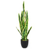 93cm Fake Sansevieria Artificial Snake Plant with Plastic Pot Faux House Plant