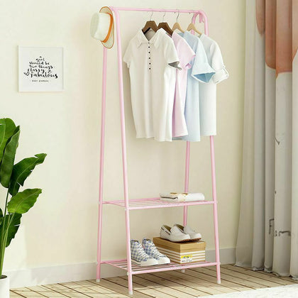 Clothes Rail Rack Garment Dress Hanging Shirts Display Stand Shoes Storage Shelf
