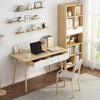Scandinavian Computer Laptop Office Writing Work Desk Table w Drawers Oak Color