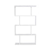 Wood Modern Book Shelves 4 /6 Tier S Shape Bookshelf Case Storage Unit Bookcase
