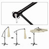 Mondeer 3M Garden Banana Parasol Cantilever Parasol Crank Handle with Solar LED