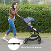 Foldable Baby Stroller Pushchair Pram Toddler Buggy Adjustable Backrest Footrest