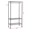 Double Layer Clothes Rail Hanging Shoe Rack Mesh Shelf Storage Height Adjustable