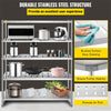 Garage Shelf Heavy Duty Shelving 5-Tier 59.1x17.7x70.9 in Stainless Steel