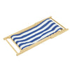 Traditional Stripe Folding Solid Wood Garden Beach Sea Pool Side Chair Deckchair