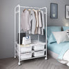 Heavy Clothes Rail Rack Rolling Garment Hanging Display Stand Closet Organizer