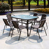 Garden Bistro Dining Coffee Table Chairs Outdoor Patio Furniture Parasol Table