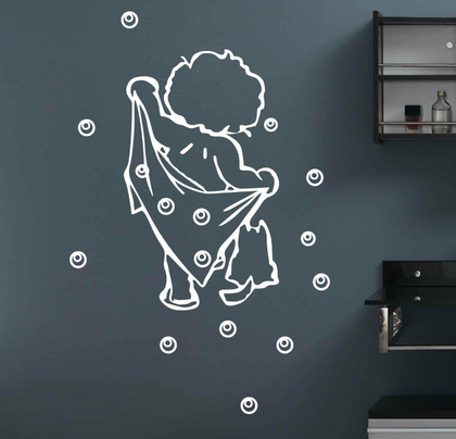 BATH Bathroom Bubble Removable DIY Wall Stickers living room UK 165