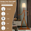 Wooden Tall Floor Lamp Corner Decorative Humanoid Light Fixture Changeable Shape
