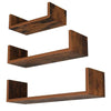 Set of 3 Floating Wall Shelves Picture Ledge Display Rack Bookcase Hanging Shelf