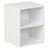 White 2 Cube Kids Bedroom Storage Unit Toy Tidy Playroom Bedside Table