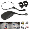 2pcs Universal Rear View/Side Wing Black Motorcycle Scooter Mirrors Motorbike UK