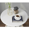 Side End Table Patio Indoor Outdoor Coffee Drink Dining Breakfast Metal Legs