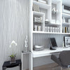 Grey STRIP Silver Luxury Modern Wall Paper Stripe Striped Wallpaper Embossed 10M