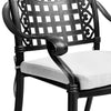 Cast Aluminum 5XCoffee Table Chairs Outdoor Garden Furniture Set w/Umbrella Hole