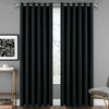 Thick Thermal Blackout Curtains Pair of Eyelet Ring Top Ready Made Curtain Panel