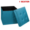 Folding Storage Box Pouffe Seat Footstool Storage Ottoman Seat Crushed Velvet