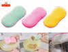 3X Mixed Colour Double Side Dish Cleaning Sponges Scouring Pads Kitchen Bathroom