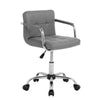 Cushioned Computer Office Desk Chair Chrome Legs Lift Swivel Small Adjustable