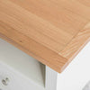 Farrow White TV Unit Stand Small Painted Solid Wood Television Cabinet 90cm Oak
