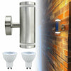 Stainless Steel Outdoor Garden Patio Shed GU10 LED Wall Lights IP65 Up Down Lamp