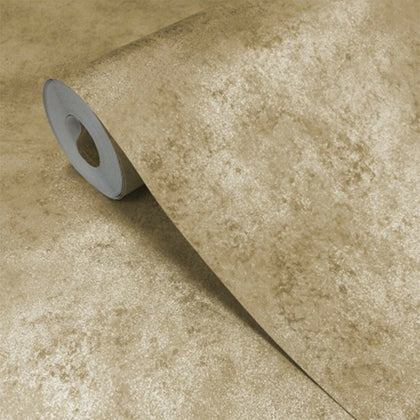 Muriva Foil Texture Gold Metallic Shimmer Plain Vinyl Wallpaper 601521
