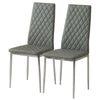 2/4pcs Kitchen Dining Room Chairs Dinning Chair PU Leather Padded Seat Metal Leg