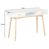 WHITE SCANDINAVIAN RETRO HOME OFFICE WORK PC WRITING DESK WITH DRAWERS