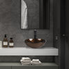 Bathroom Sink Vessel Basin Countertop Glass Wash Bowl Tap Waste Set Cloakroom UK