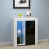 Modern Sideboard Cabinet Cupboard High Gloss 1 2 Doors Storage with LED Light