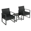 3Pcs Bistro Set Patio Garden Furniture Outdoor Indoor Table 2 Chair Rattan Style
