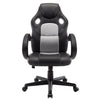 Racing Gaming Swivel Office Chair PU Leather Swivel Computer Desk Chair,Gray