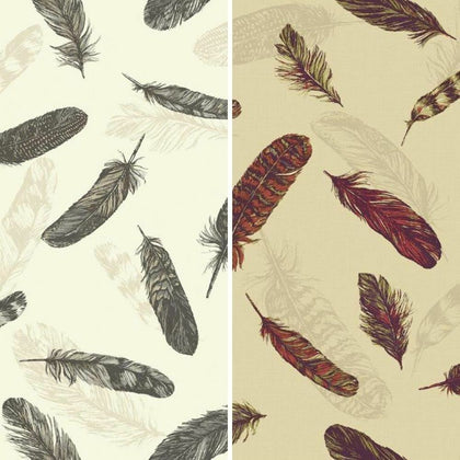 NEW ARTHOUSE VINTAGE PLUME BIRD FEATHER PATTERN MOTIF TEXTURED VINYL WALLPAPER