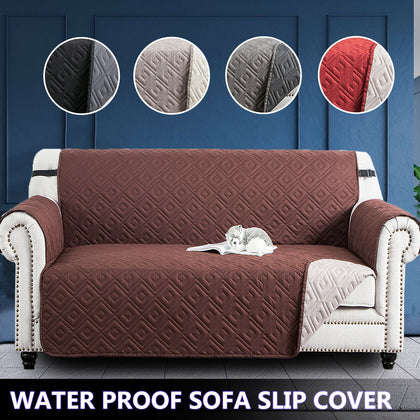 Anti Slip Quilted Sofa Covers Waterproof Dog Pet Protector Reversible Sofa Throw