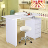 Beauty Salon Wooden Manicure Technician Table Nail Art Tool Station Desk Drawer
