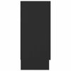 Slim Sideboard Black Modern Cupboard Cabinet Unit Storage Narrow Living Room