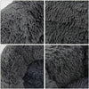 M-XL Soft Plush Comfy Calming Dog Bed Self-Warming Fluffy Anti Anxiety Donut Bed