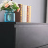 Modern Black Bedside Table Cabinet w/4 Drawers Nightstand Storage Furniture