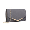 Ladies Chain Evening Envelope Clutch PU Leather Shoulder Bag Handbag