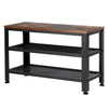 3 Tier Vintage Shoe Bench Rack Storage Shelf Shoes Display Cabinet Seat Metal