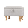 Fabric Storage Stool Ottoman Living Room Footstool With Square/Queen Anne Legs