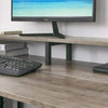 Large Computer Desk With Monitor Stand Writing Workstation PC Corner Desk- UK