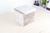 New Quilted Folding Storage Ottoman Seat, Crushed Velvet Toy Storage Box