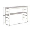 2Tier Wood Metal Microwave Storage Rack Shelving Shelf Kitchen Office Unit Stand