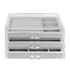 Large Jewellery Box 3 Drawers Cabinet Necklace Ring Bracelet Storage Organizer