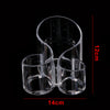 Clear Acrylic 3 Cylindrical Holder Brush Makeup Cosmetic Organizer Stand Box
